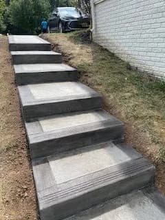 Large concrete steps with grey border accent in Anne Arundel County