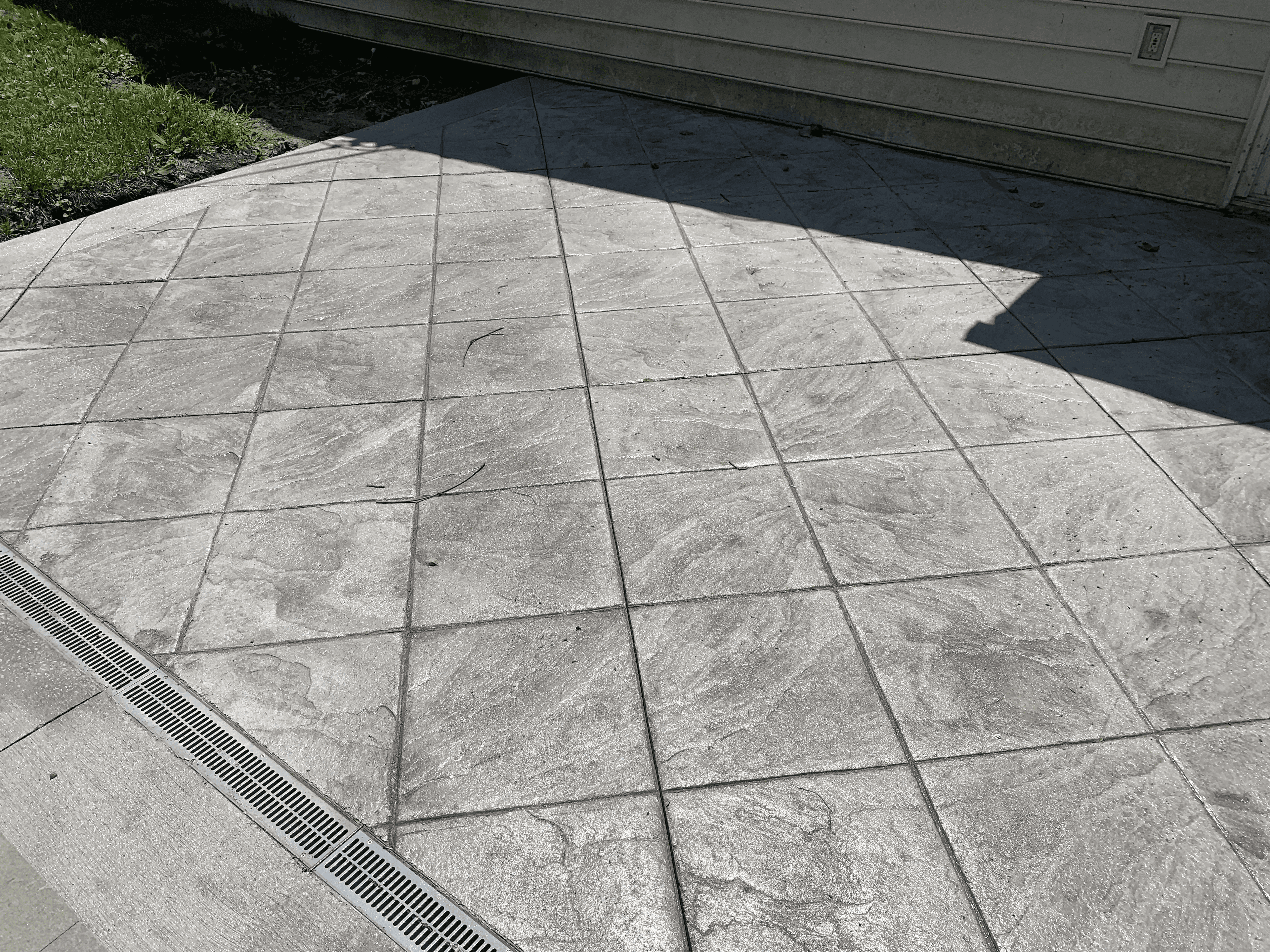 18×18 Slate stamped concrete pattern