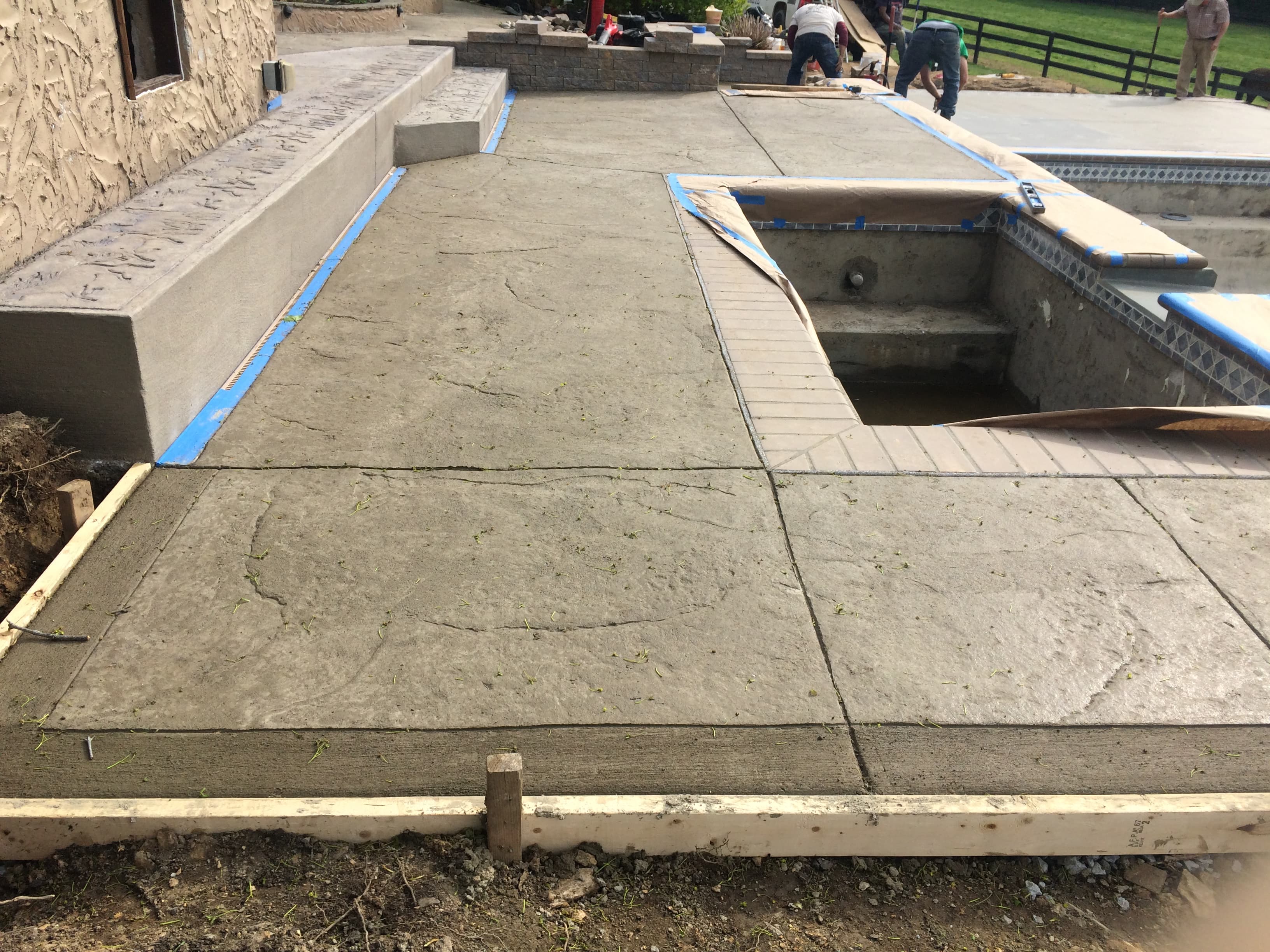 Cesar stone stamped concrete pattern sample