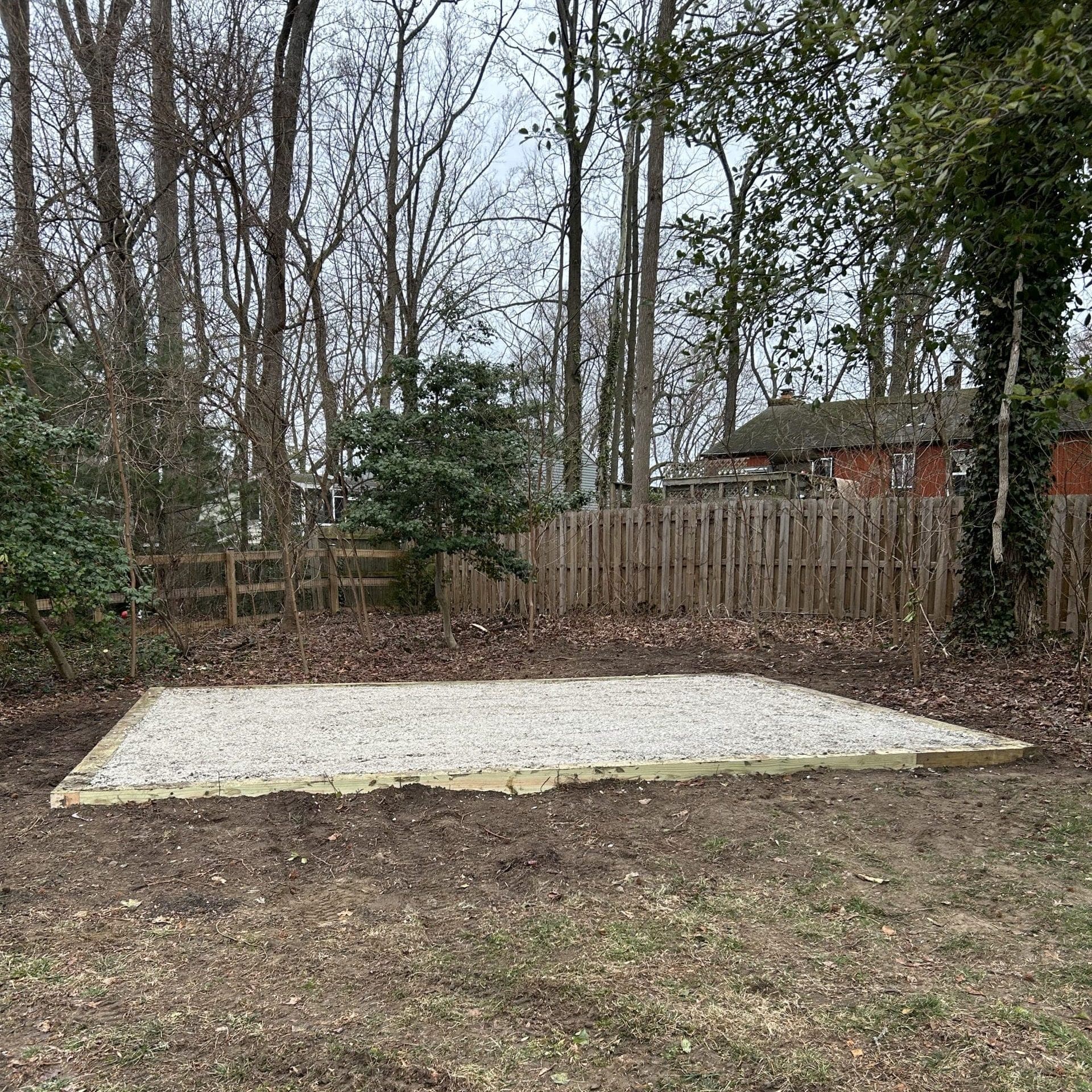 Large composite deck with outdoor living area